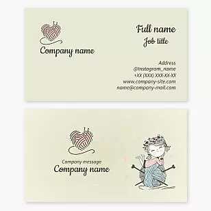 Sewing Knitting Business Card Template