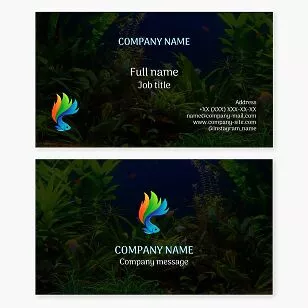 Aquarium Fish Themed Business Card Template