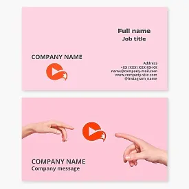 Business card template. Video studio. Fox Tail. Event videography.
