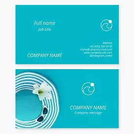 Sun Hat & Sunglasses | Beach Business Card Template