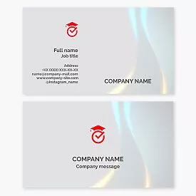 Graduation Logo Education Business Card Template