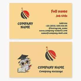 Business card template Education for children, private lessons