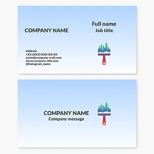 Business card template. Building facade cleaning, industrial mountaineering, facade cleaning.