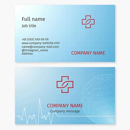 Business card template Medicine, diagnostics, doctor