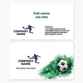 Soccer Themed Business Card Template