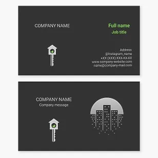 Real Estate | Real Estate Agency | Birdhouse, Key, Sparrow | Realtor Business Card Template
