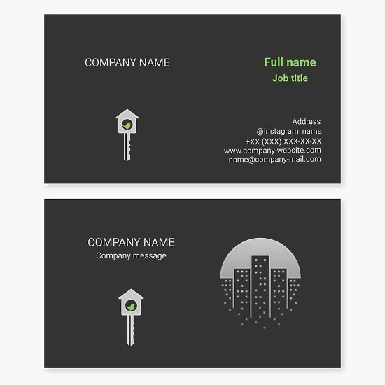 Real Estate | Real Estate Agency | Birdhouse, Key, Sparrow | Realtor Business Card Template