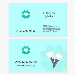 Dental Clinic Business Card Template