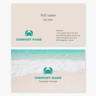 Crab Logo | Beach Themed Business Card Template