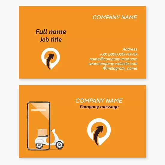 Business card template Delivery of goods