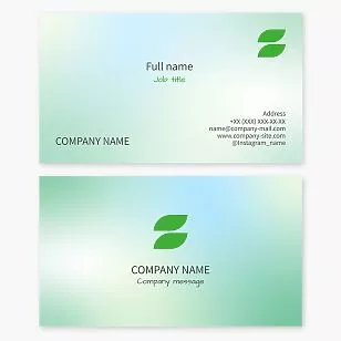 Customizable Generic Business Card Template