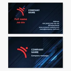 Karate business card template
