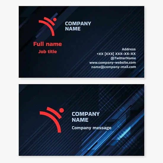 Karate business card template