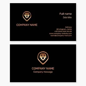 Abstract Lion Face | Business Card Template