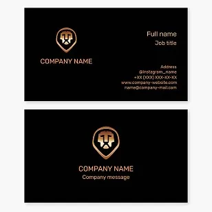 Abstract Lion Face | Business Card Template