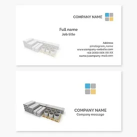 Business card template for concrete building materials.