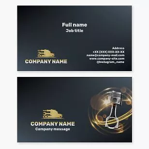 Auto Truck Repair Business Card Template