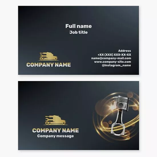 Auto Truck Repair Business Card Template