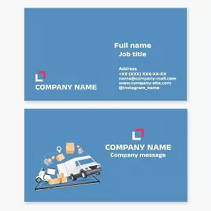 Delivery Service Business Card Template