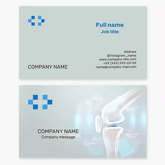 Orthopedic Surgeon Medical Business Card Template