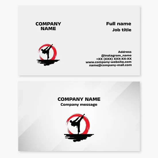 Karate Business Card Template