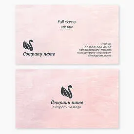 Swan Logo Business Card Template