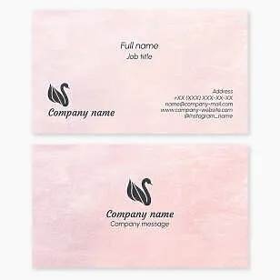 Swan Logo Business Card Template