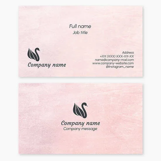 Swan Logo Business Card Template