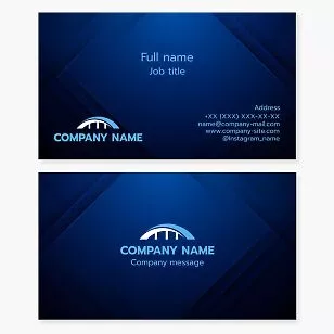 Abstract Bridge Logo Business Card Template