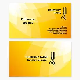 Barber Hair Stylist Business Card Template