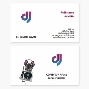 DJ Business Card Template