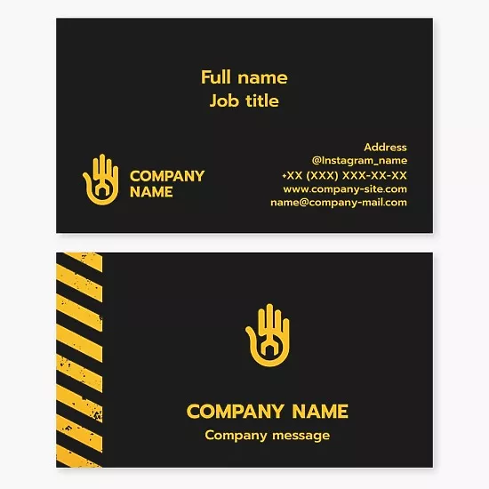 Repair business card template