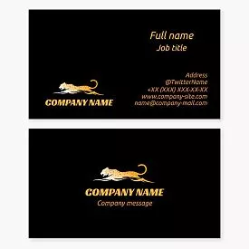 Black Business Card Template