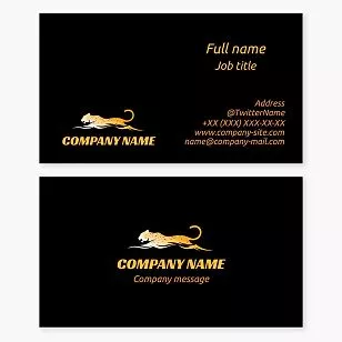 Black Business Card Template