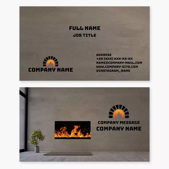 Chimney & Fireplace Services Repairs Business Card Template