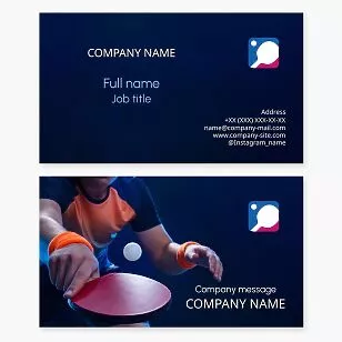 Table Tennis Ping Pong Business Card Template