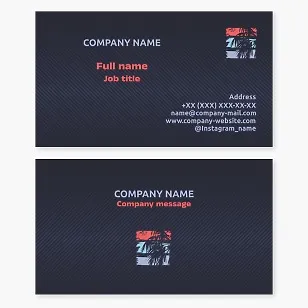 Business card template. Abstract. Palm trees.