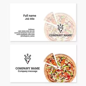 Pizza Restaurant | Pizzeria Business Card Template