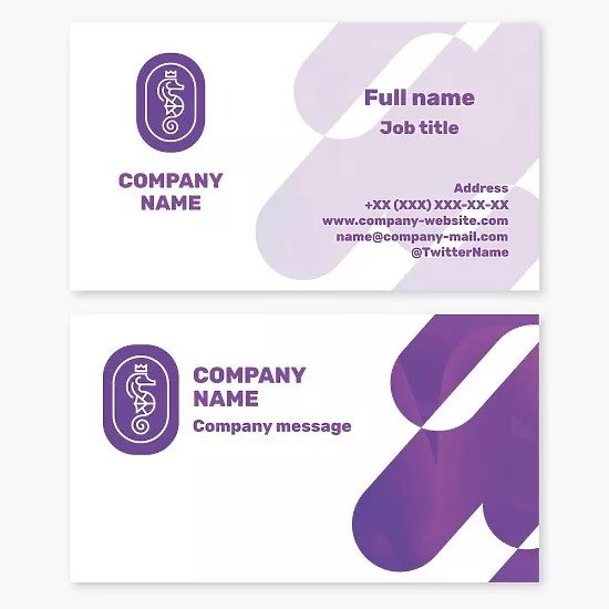 Seahorse business card template