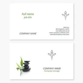 Wellness, Spa business card template
