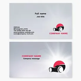 Abstract car logo business card template. Japanese cars.
