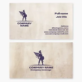 Business card template Icarus, mythology