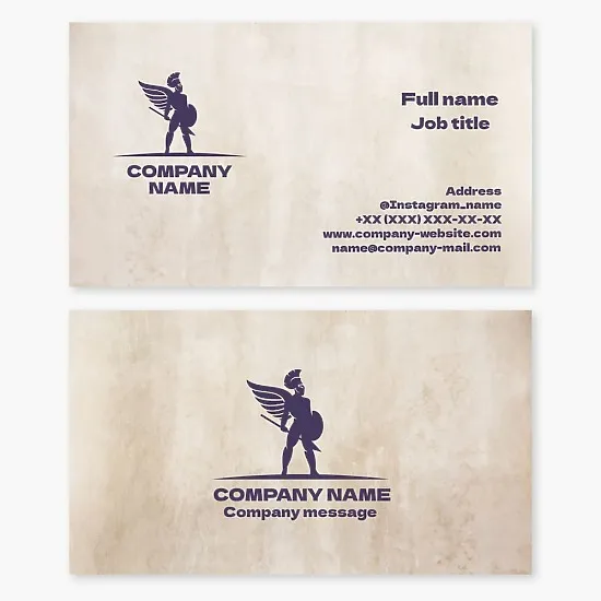 Business card template Icarus, mythology