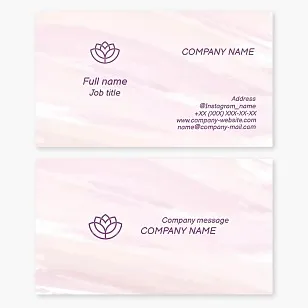 Lotus business card template, beauty, store, studio