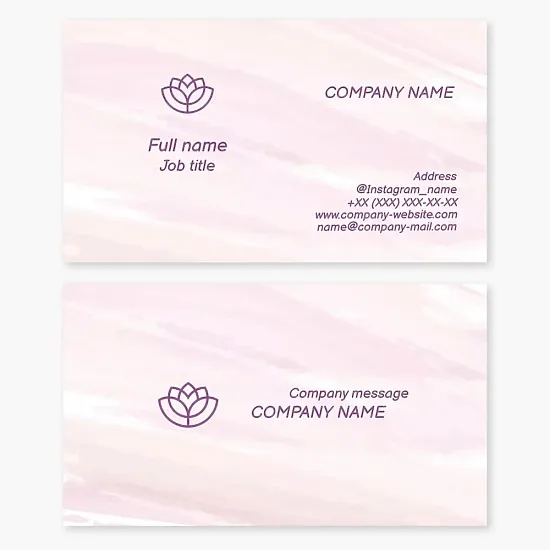 Lotus business card template, beauty, store, studio
