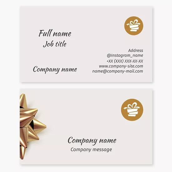 Business card template Gift wrapping