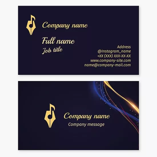 Business card template Composer