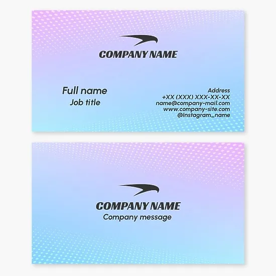 Business card template. Abstract. Falcon. Sports brand, store.