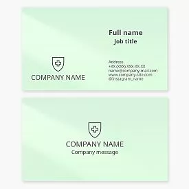 Medical Shield Business Card Template