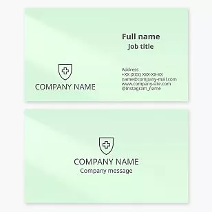 Medical Shield Business Card Template